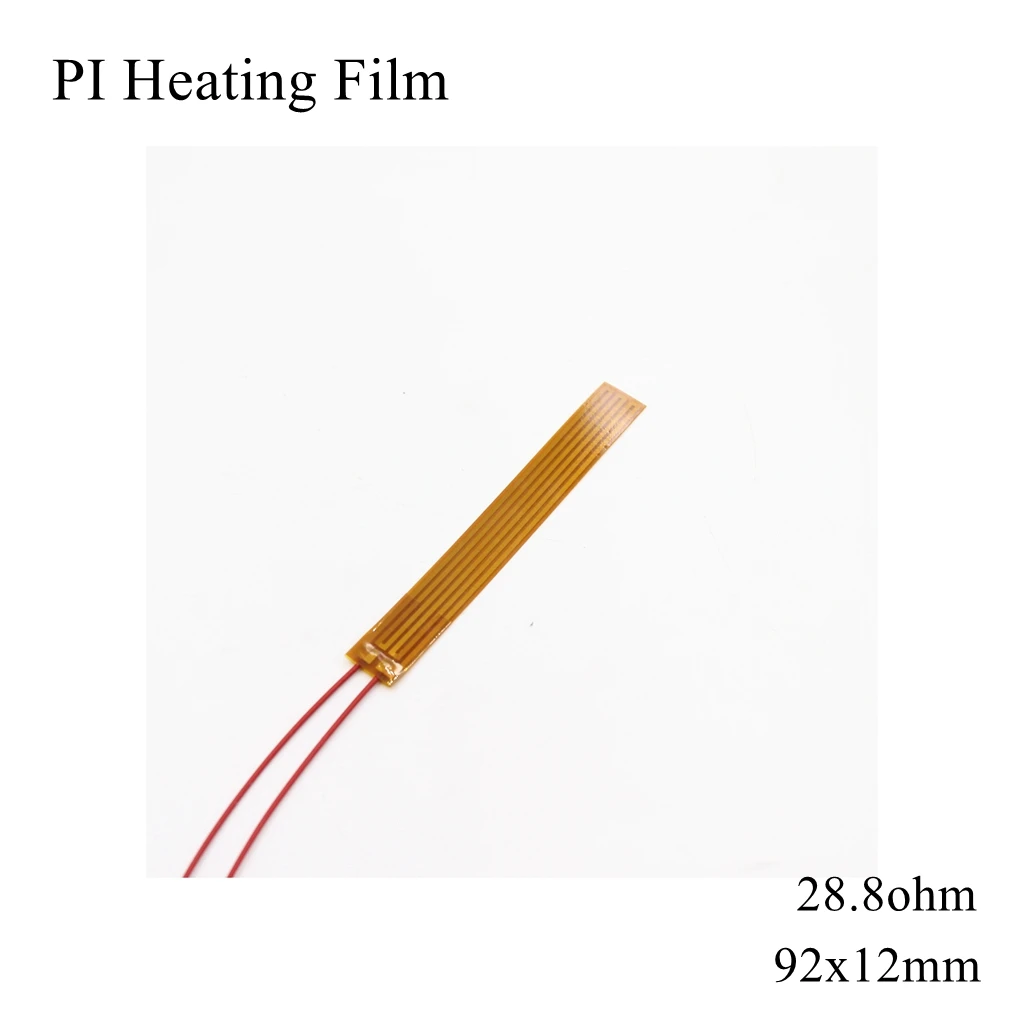 

92x12mm 5V 12V 24V 110V 220V PI Heating Film Polyimide Adhesive Electric Heater Plate Panel Pad Mat Fuel Foil Oil Engine Tank