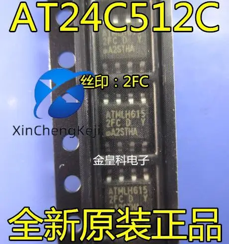 Оригинальный Новый [Версия C] AT24C512 AT24C512C-SSHD-T 2FCD 2FCM SOP8, 30 шт.