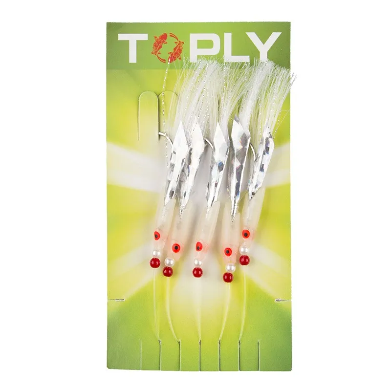 

5x Mackerel Bashers Hooks Sea Fishing Rigs Fishing Lure String Terminal Tackle Anti-entanglement Fish Head Hook Terminal Pesca