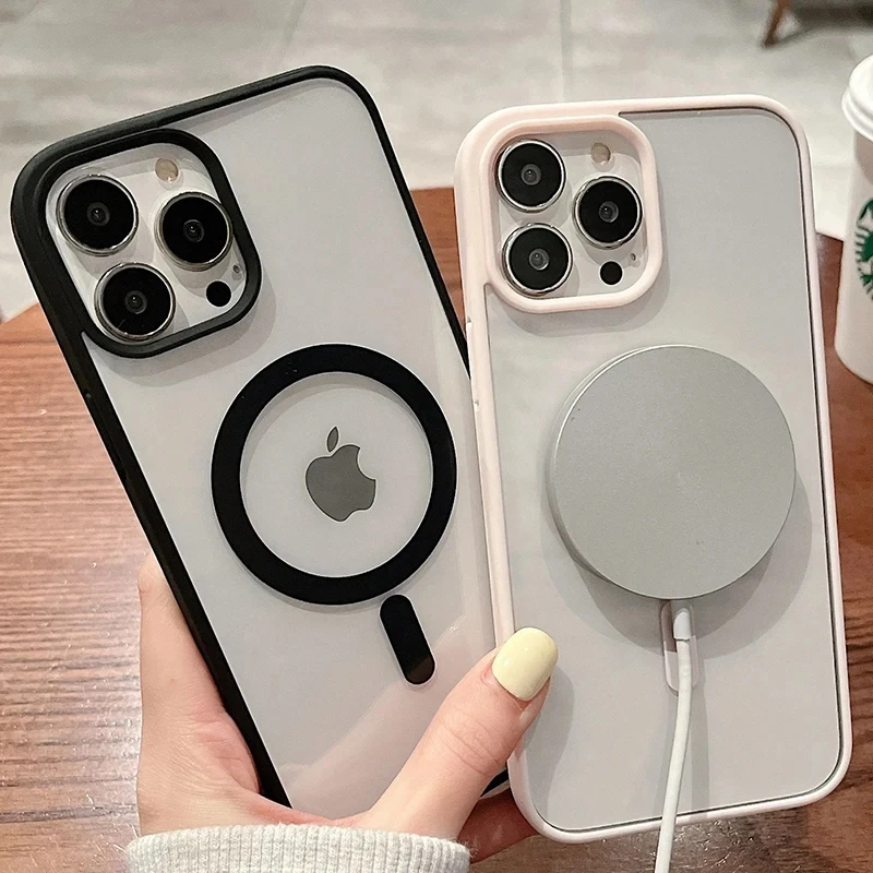 Роскошный Магнитный чехол для Magsafe с беспроводной зарядкой iPhone 15 14 13 12 11 Pro Max Plus