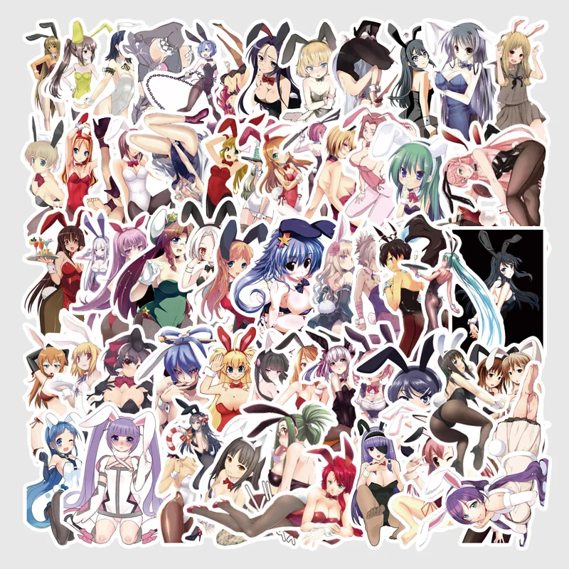 

Anime Around 61 Sexy Bunny Girl Graffiti Stickers Cute Refrigerator Stickers Car Bike Waterproof Cartoon Stickers