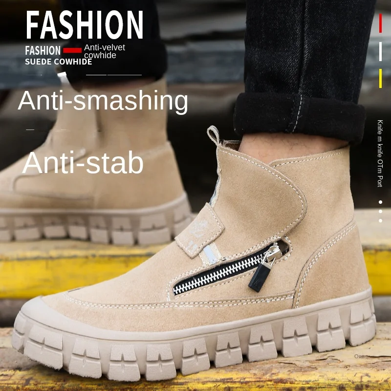 

Work Safety Shoes Summer Breathable Men Air Cushion Work Protective Shoes Sneakers Anti-Puncture Work Shoes Male Steel Toe Shoes