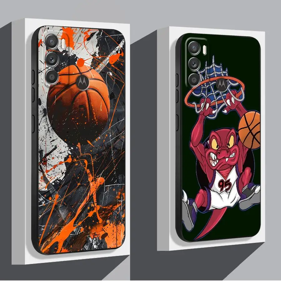 Фото Чехол для телефона Motorola Moto G71 G32 G51 G73 Edge 20Pro 30Lite G53 G52 G50 G72 G60s G60 G22 Edge40 Soft Cover G31 Basketball №1
