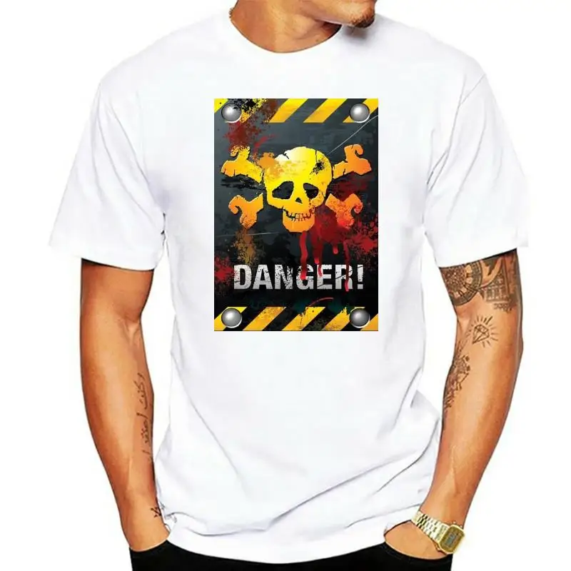 

Danger Death T shirt classic round neck short sleeved choice of sizes and colours men t shirt
