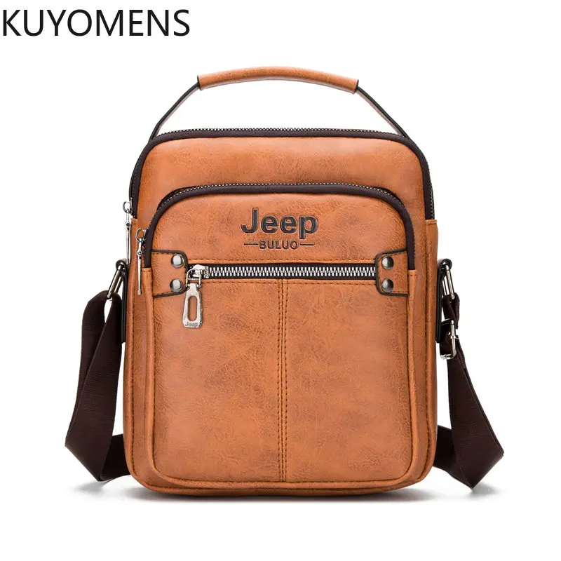 

Men Shoulder Bags Crossbody Bag Multi-function Men's Handbags Capacity PU Leather Bag For Male Messenger Bags Tote Bag