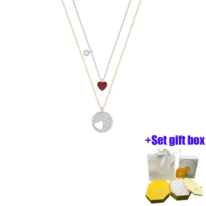 

Fashionable and charming diamond inlaid hollow heart jewelry necklace suitable for beautiful women to wear, free shipping