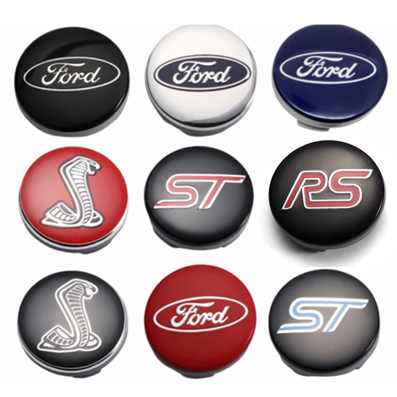 

Car Wheel Rims Center Hub Caps Cover for Ford Logo Mustang Shelby ST Focus Fusion Transit Fiesta Mk6 Explorer F150 Ranger Kuga