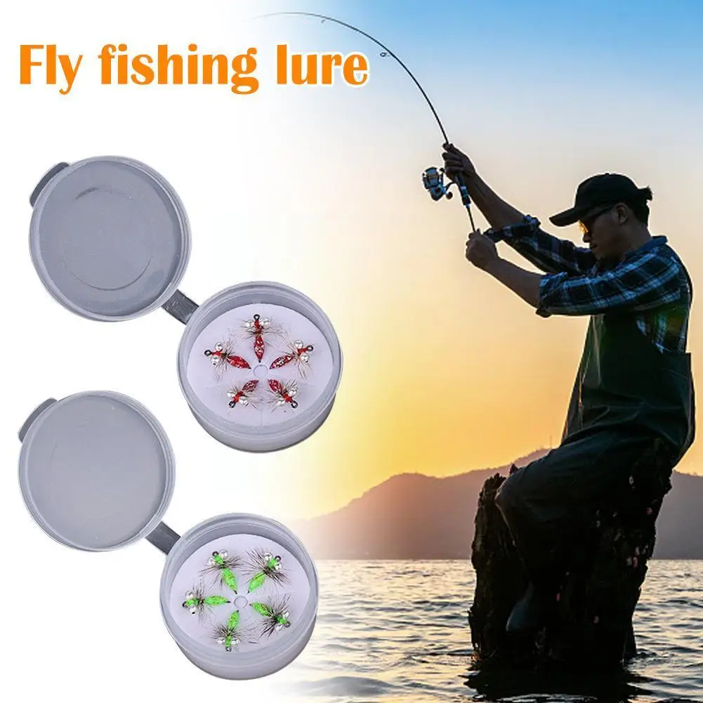 

10/ 5pcs Fly Fishing Lures Fly Bug Insect Bait Brass Lure Trout Artificial Tackle Fishing Fishing Tool Bead Head Worm W4C3