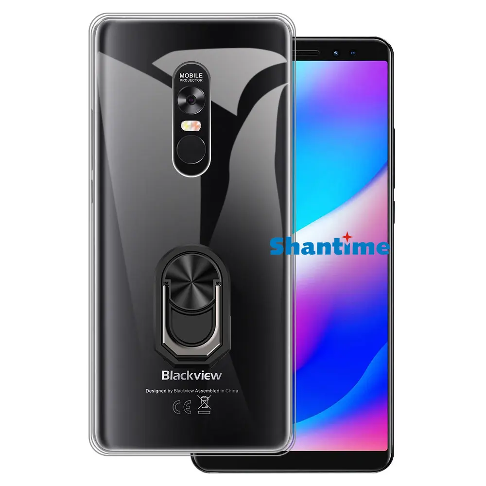 Фото Роскошный ударопрочный кольцевой держатель для Blackview Max 1 чехол, мягкий силиконовый защитный чехол из ТПУ для iGET Blackview Max G1 №1