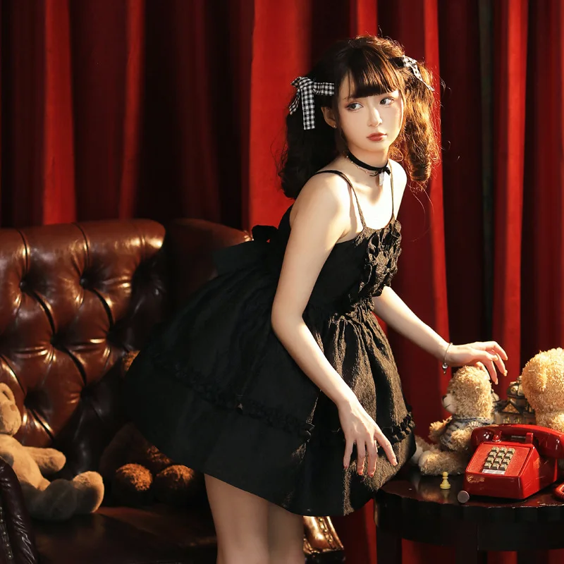 

[Hot Sweet] Spring Summer Sleeveless Lolita Dress Harajuku High Waist Princess Dress Suspender Dress Fairy Vestidos