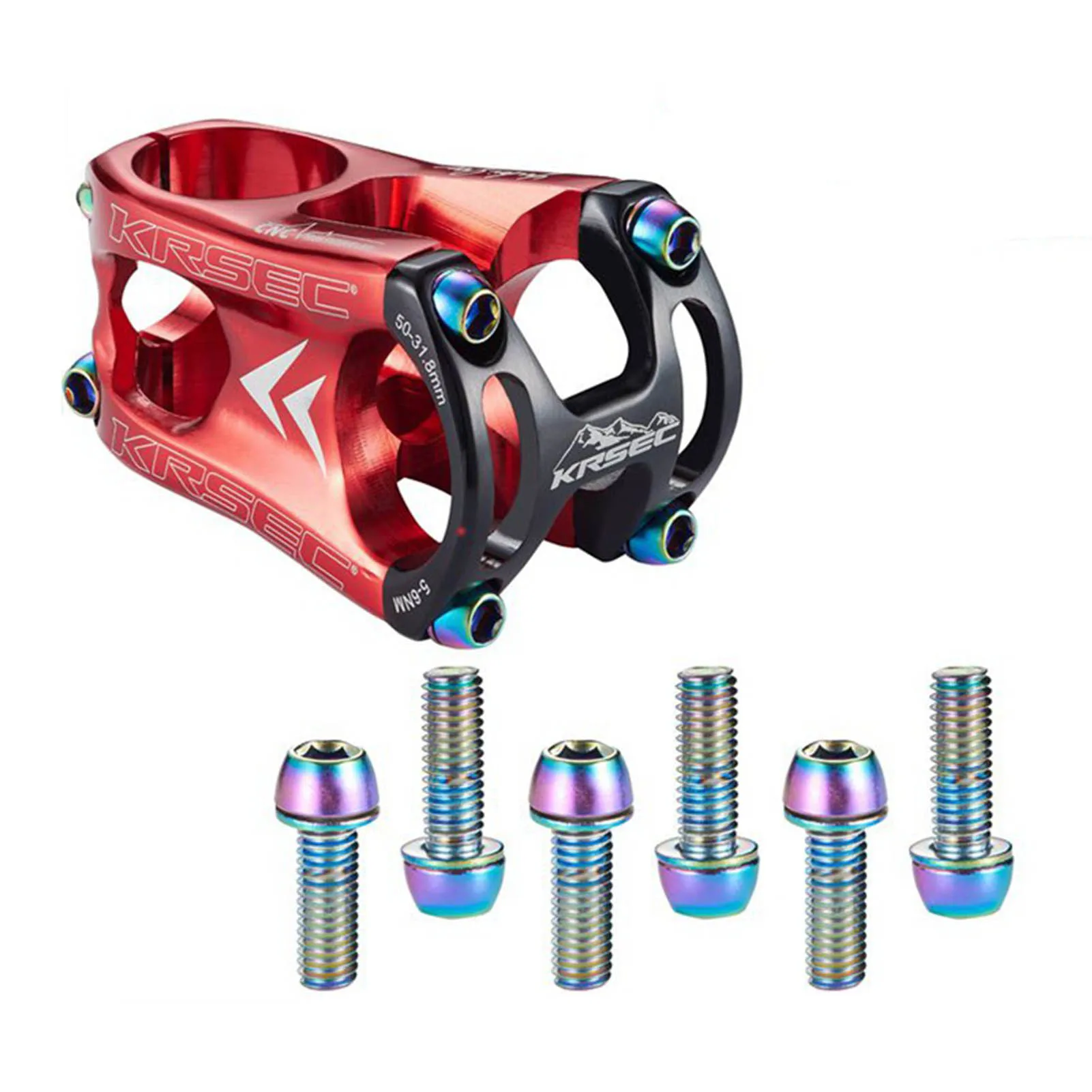 

6 шт., сверхлегкие болты на руль велосипеда, M5 * 18 мм