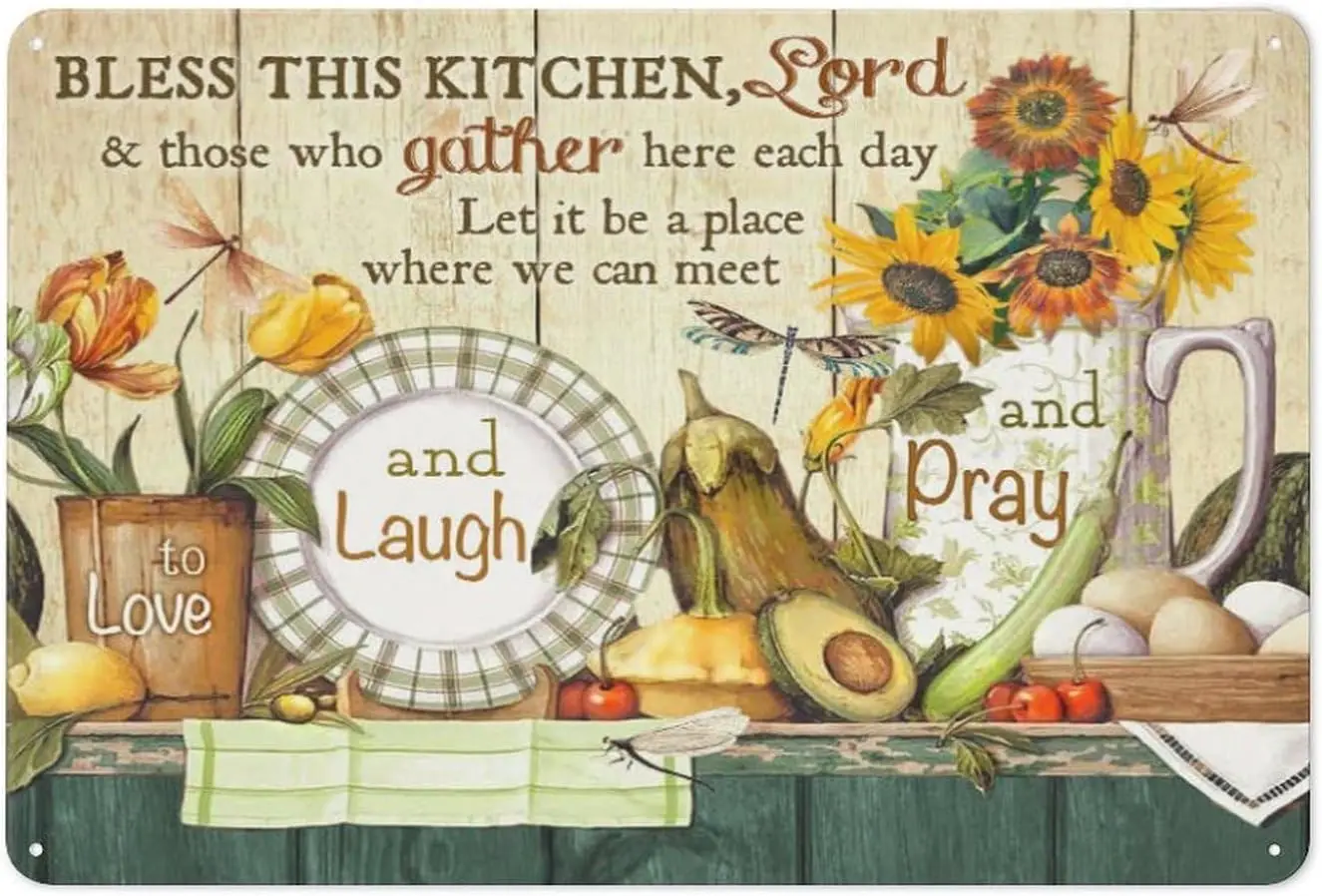 Металлический жестяной знак velf1 великолепная стрекоза это кухня Настенный декор