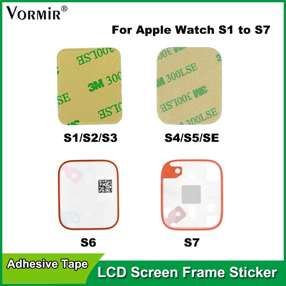 10 Stücke Für Apple Uhr S1 S2 S3 4 5 Se S6 S7 38Mm 42Mm 40Mm 44Mm 41Mm 45Mm Lcd Bildschirm Band 3M Adhesive Kleber Aufkleber Reparatur Teile