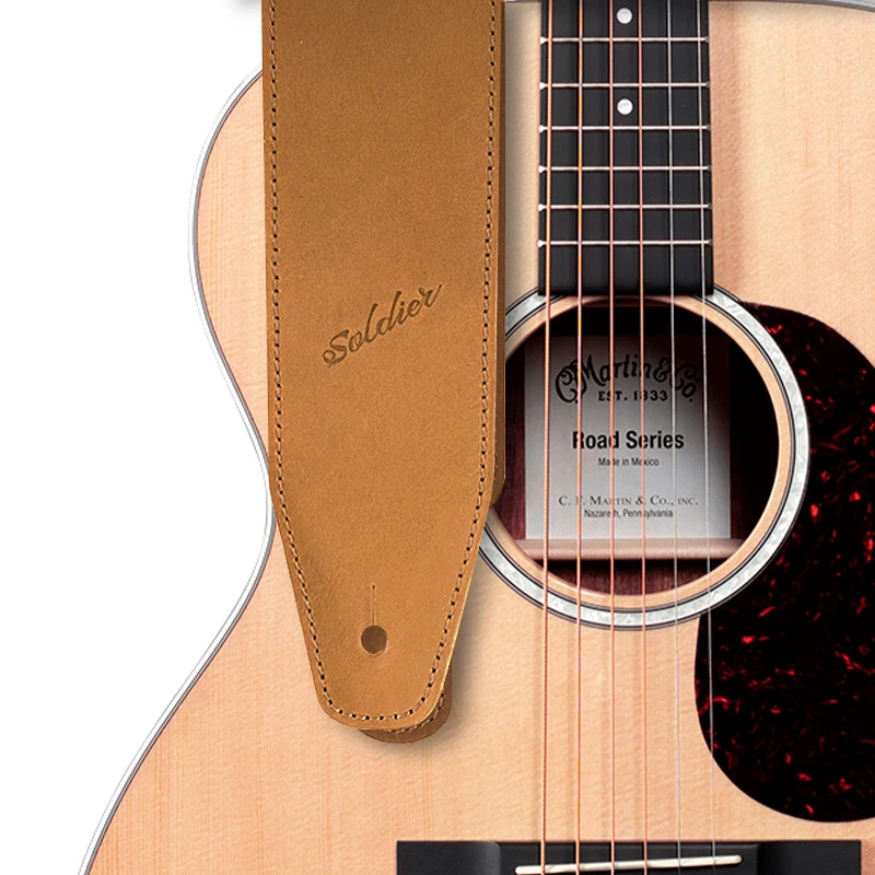 Гитарный ремень из воловьей кожи гитарный для