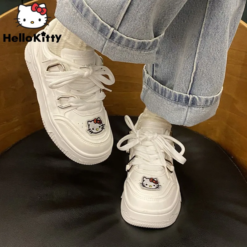 

Sanrio, Hello Kitty 2023 новые кроссовки для кампуса, Повседневная модная женская Вулканизированная обувь, женские кроссовки, студенческие кроссовки