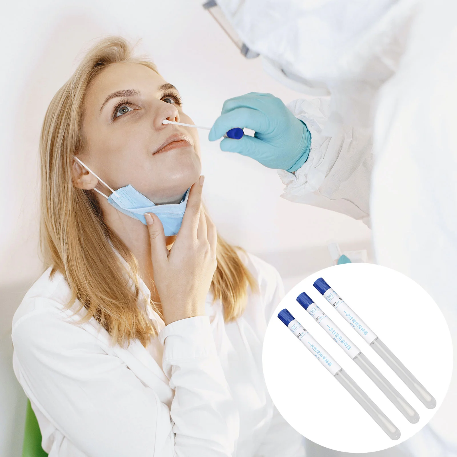 

Swab Swabs Flocked Nasopharyngeal Sterile Nasal Sampling Nose Disposable Sample Flocking Collection Applicator Microblading