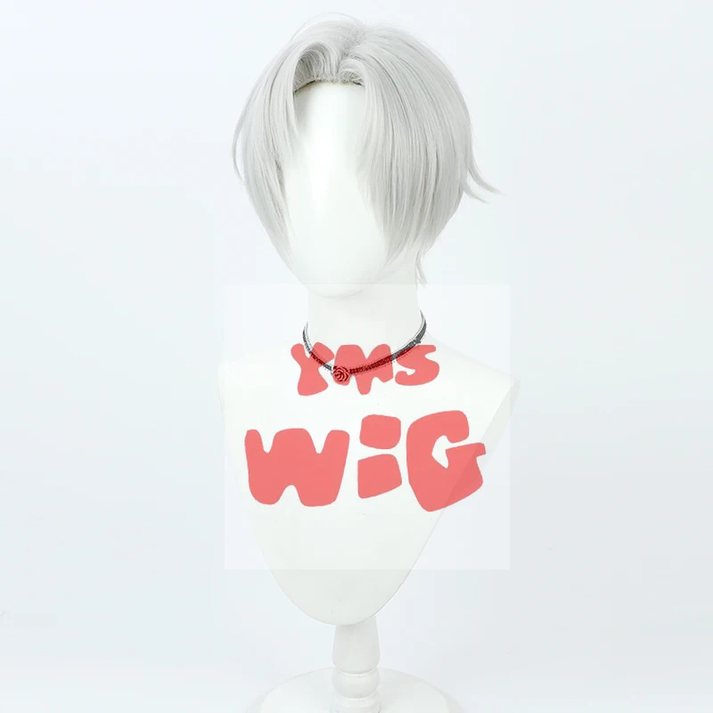 Слезы Фемиды Вильгельм Ричард Косплей Парик Короткие Серые Термостойкие