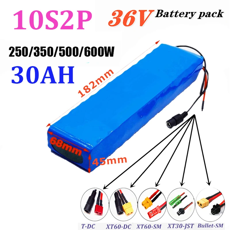 

Ebike 36V 30Ah Battery ebike battery pack 18650 Li-Ion Battery 250W-500W High Power and Capacity 42V Motorcycle Scooter