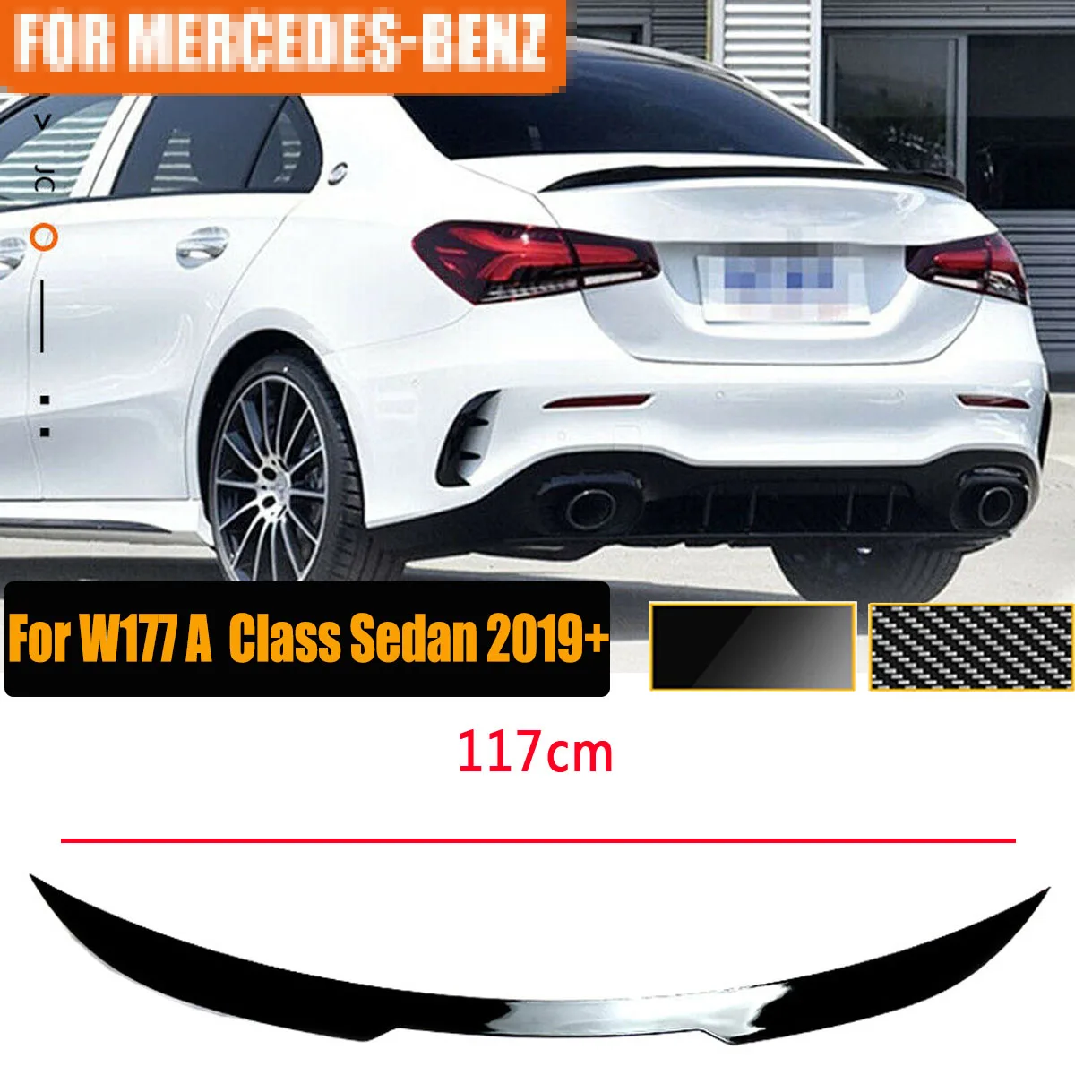 

Автомобильный сплиттер W177 для Mercedes Benz A Class A35 A180 A200 A220 A260 AMG 2019-2021