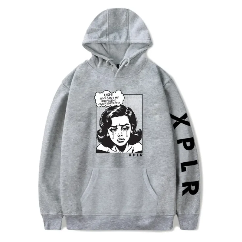 Толстовки унисекс в стиле хип-хоп с длинными рукавами и капузкой для мужчин