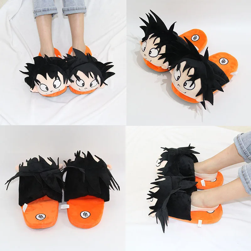 

Dragon Ball animation around cartoon Goku plush cotton drag three-dimensional home warm shoes indoor boys cotton drag