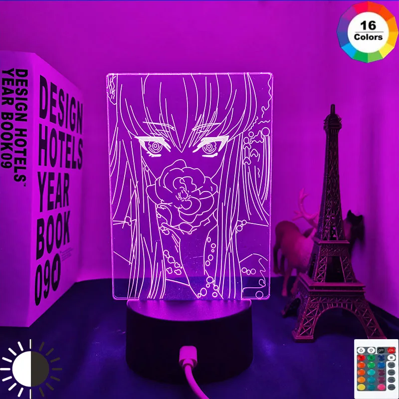 Anime 3d Lamp Code Geass CC for Bedroom Decor Nightlight Birthday Gift Manga Led Night Light Bedside | Освещение