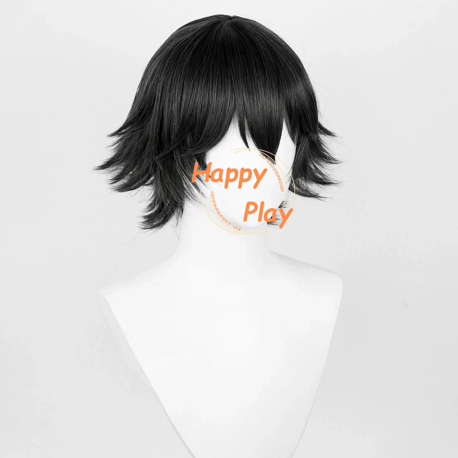Парик для косплея из аниме Shizuku короткие черные термостойкие искусственные