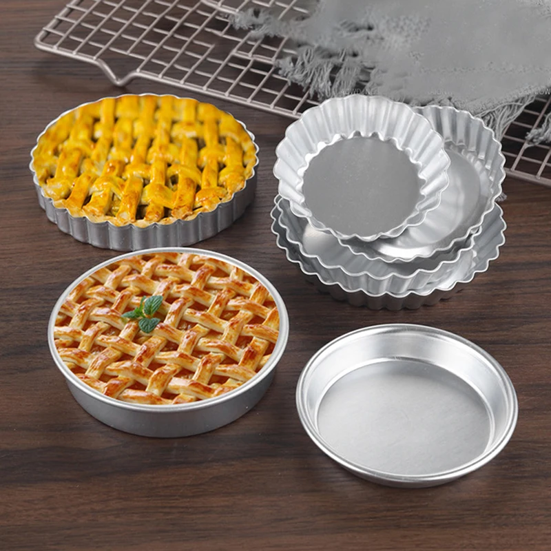 

Aluminum Alloy Round Chiffon Cake Plate Solid Bottom Angel Food Oven Big Cake Bread Mold Hamburger Mold Baking Tool