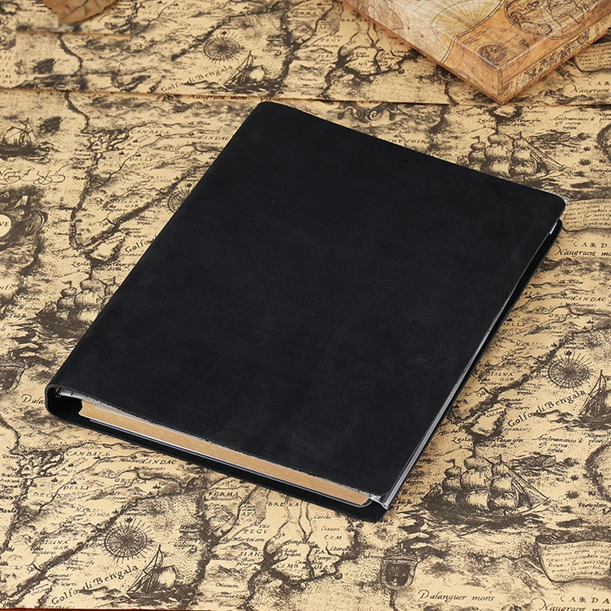 Crazy Horseskin Retro Manual Business Notebook Loose-leaf Diary Subsidiary B5 Notepad Leather Ledger Journey Record Book Gifts