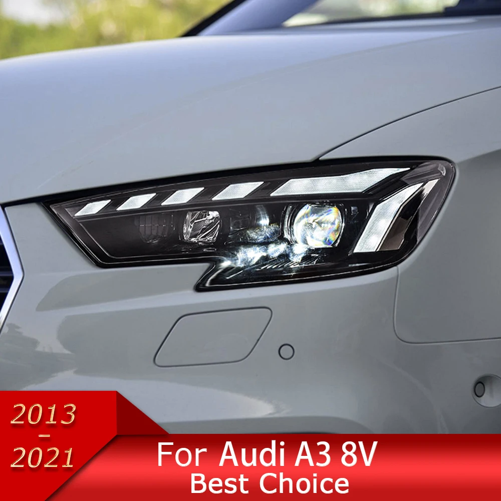 Фото Автомобильные фары для Audi A3 8V 2013-2021 S3 RS3 Седан Хэтчбек Светодиодная автоматическая фара в сборе Обновление RS5 Стиль Дизайн Инструмент Аксессуары №3