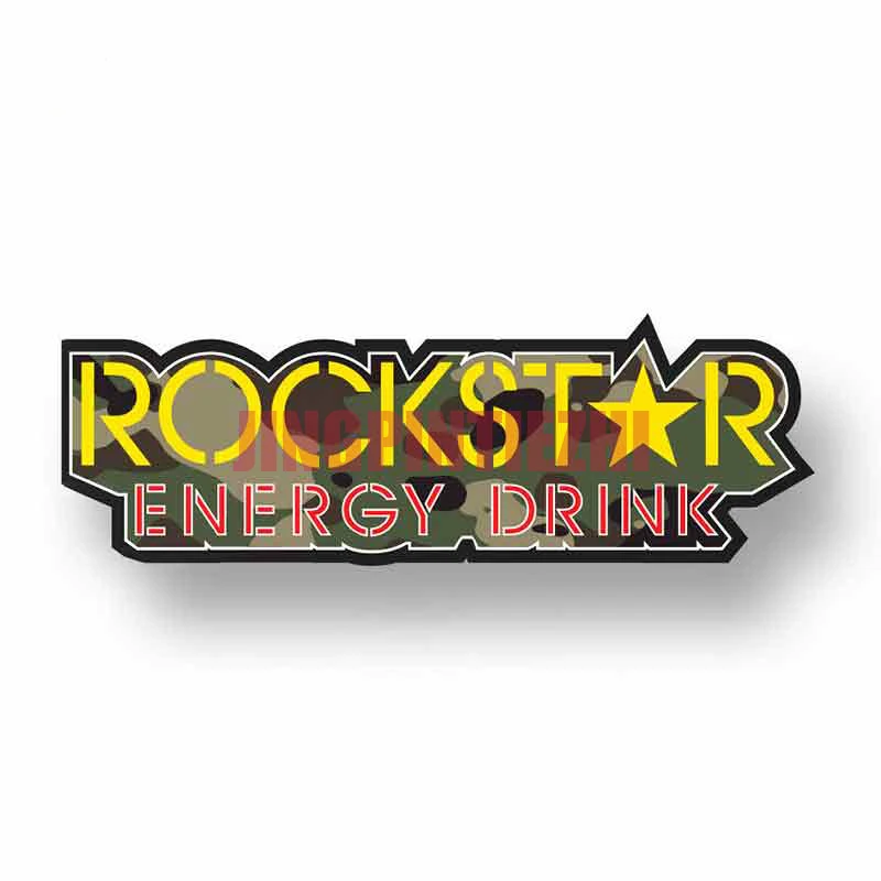Художественный узор с логотипом Rockstar Energy Drink, декоративная Автомобильная наклейка, модная наклейка, автомобильный Стайлинг, декоративная дверь, окно, Виниловая наклейка