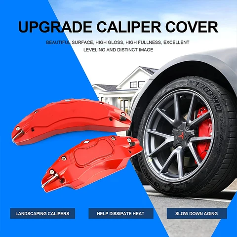 Набор из 4 чехлов суппорта для Tesla Model 3 Model Y Model X S 2017-2021 2022 2023Аксессуары Передние и задние крышки тормозного суппорта
