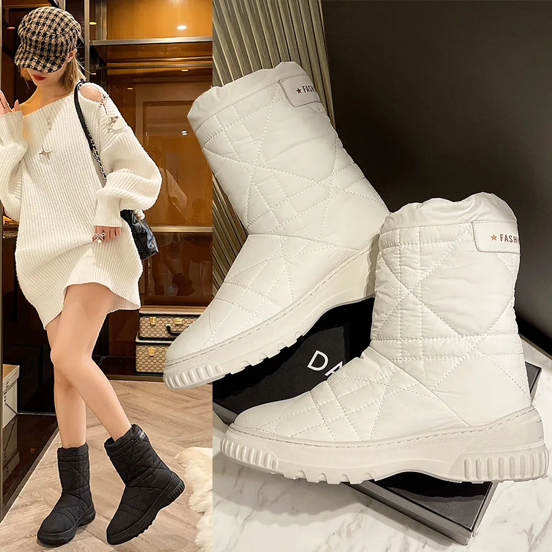 Big Cotton Snow Boots for Women In 2022 Winter, New Thickened Warm Cotton Lining Boots, High-quality New Cotton Shoes