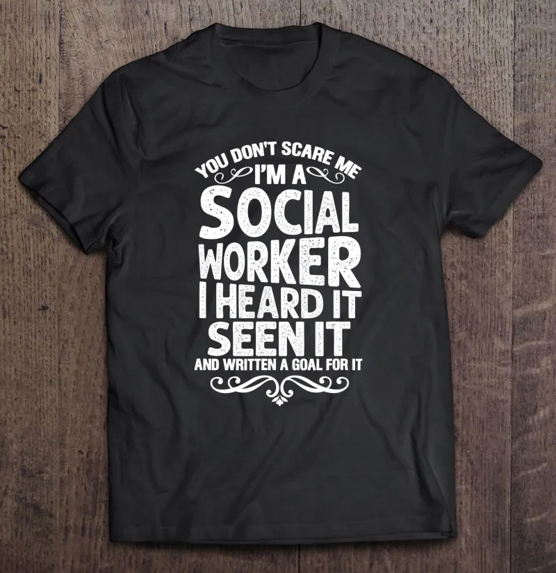 

Футболка мужская с надписью «You't Scare Me I'm A Social Worker»