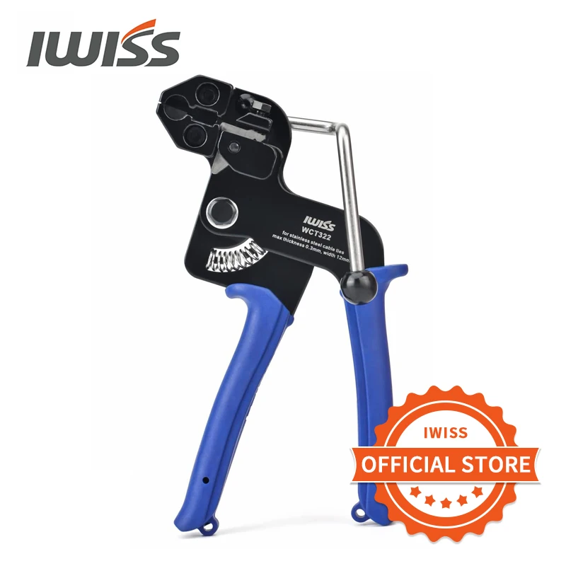 IWISS Stainless Steel Cable Tie Gun Wrap Tool Metal Zip Tie Tightener Tensioning&Cutting Cable Tie Gun c/w Zip Tie Release Tool