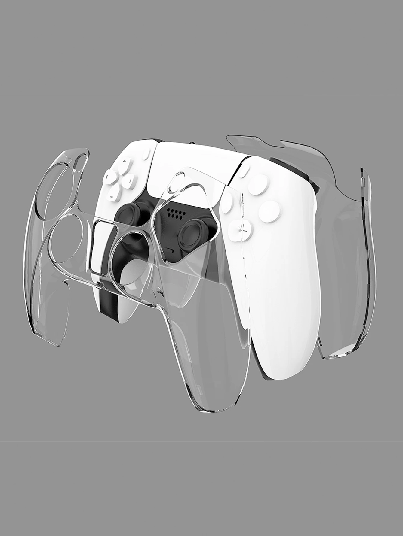 Прозрачный жесткий чехол для контроллера PS5