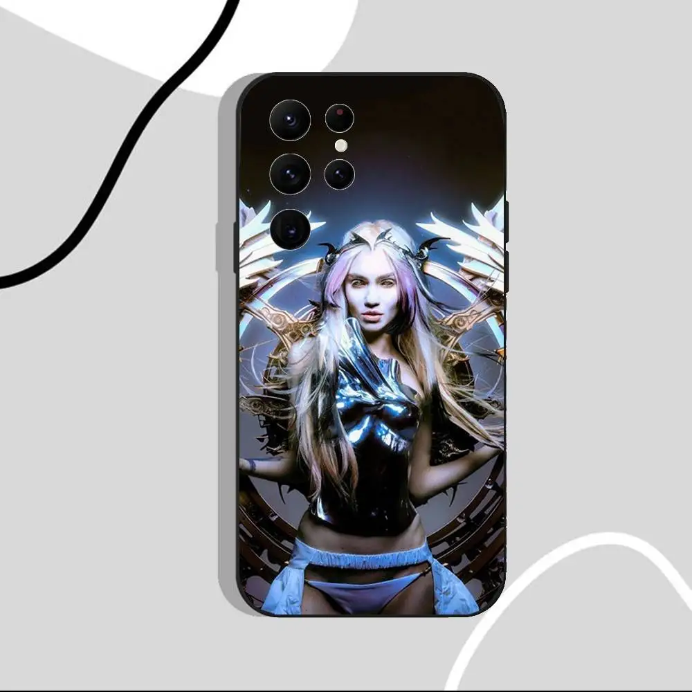 Фото Чехол для телефона G-Grimes Miss Anthropocene для Samsung S10, S21, FE, S21, S26, S25, S24, S23, Ultra, S9, S22, Plus, черный, противоударный, из ТПУ №2
