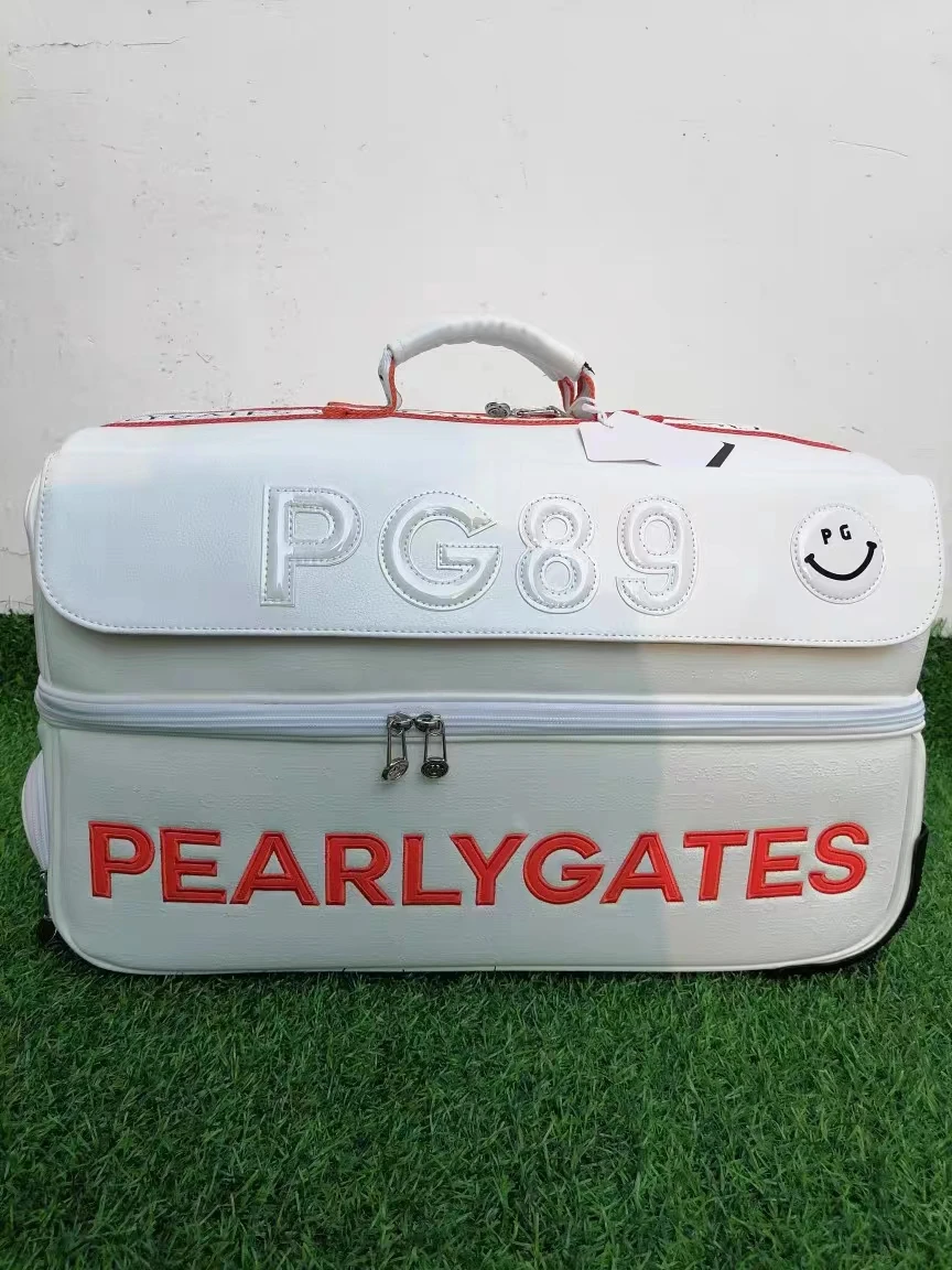 Womn's Golf Bag Brand High-grade Leather Portable Pull Rod Boston Ball Bag Large Capacity Travel Ladies Clothing Bag