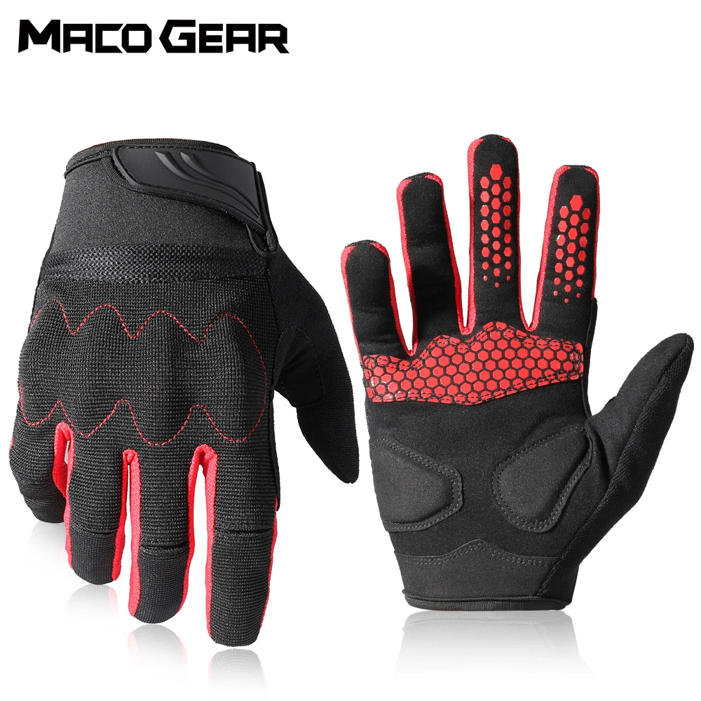 

Men Full Finger Touch Screen Shock-Absorbing Gloves Bicycle MTB Road Bike Motorcycles Sports Non-slip Fitness Cycling Gloves