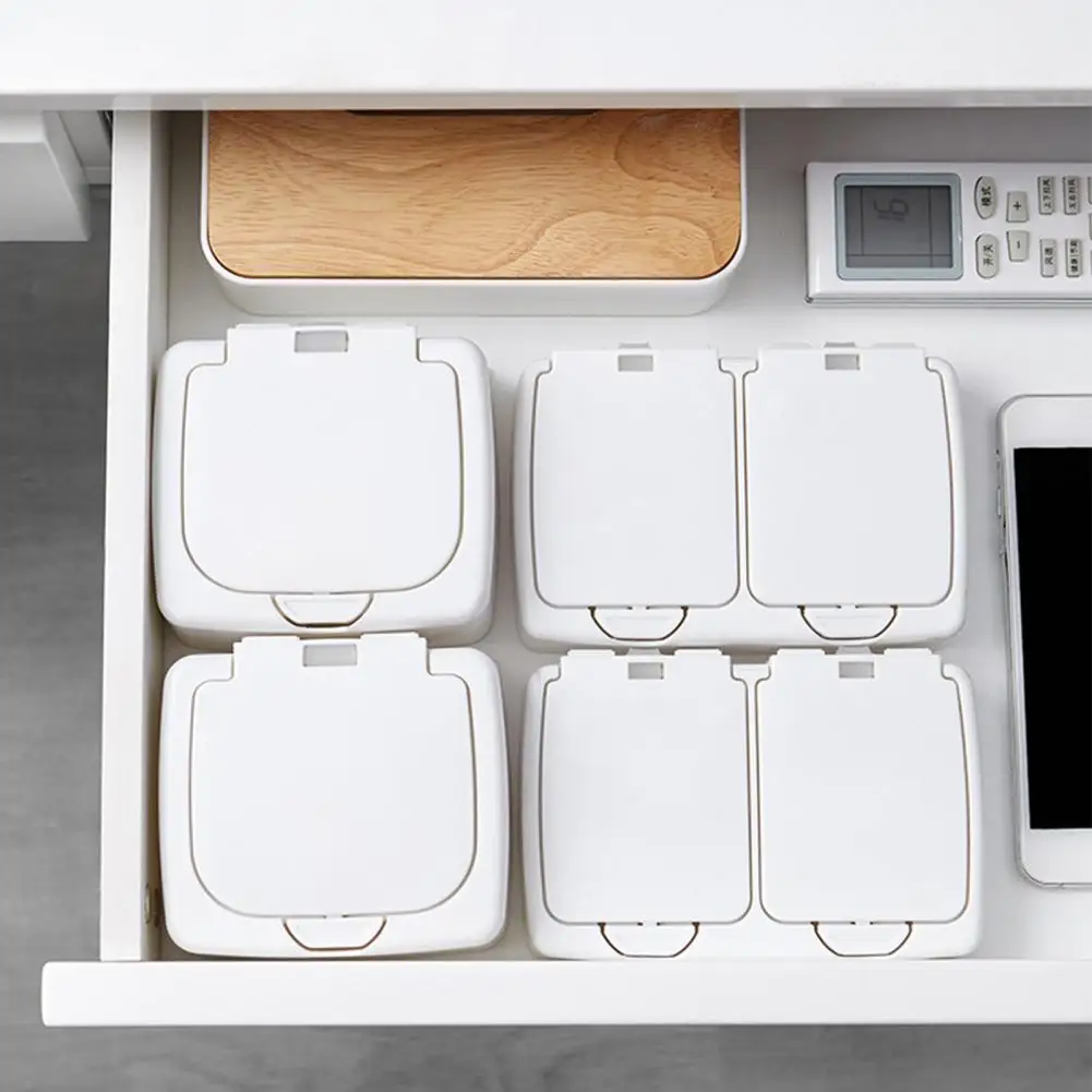 

Swab Balls Holder Cosmetics Case Push Button PP Makeup Cotton Storage Organizer Desktop Cotton Pads Box Floss Dispenser