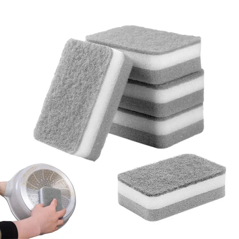 

Scrubbing Dish Sponge 5pcs Dual-Sided Dishwashing Sponge For Kitchen Dishwashing Sponge Along With A Tough Scouring Pad Ideal