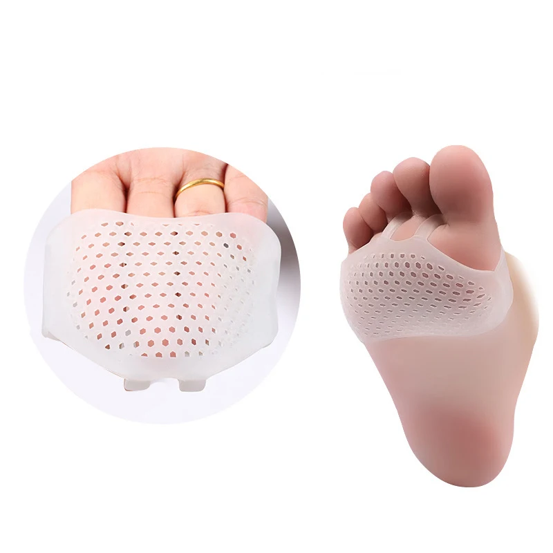 

Silicone Forefoot Cushion Fabric Gel Pads For Feet Care Slip Resistant Metatarsal Forefoot Pain Support Foot Care Tools Dropship
