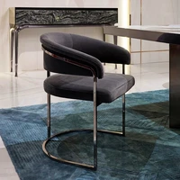 new fashion collection dining home dining room furniture luxury stainless steel metal velvet chair dining chair