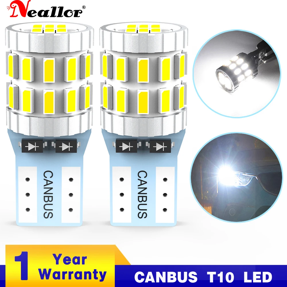 

Комплект светодиодных ламп T10 W5W 30SMD Canbus 168 194 K 12 В, Белый Купол Автомобиля, габаритные огни для чтения, без ошибок, автомобильная лампа