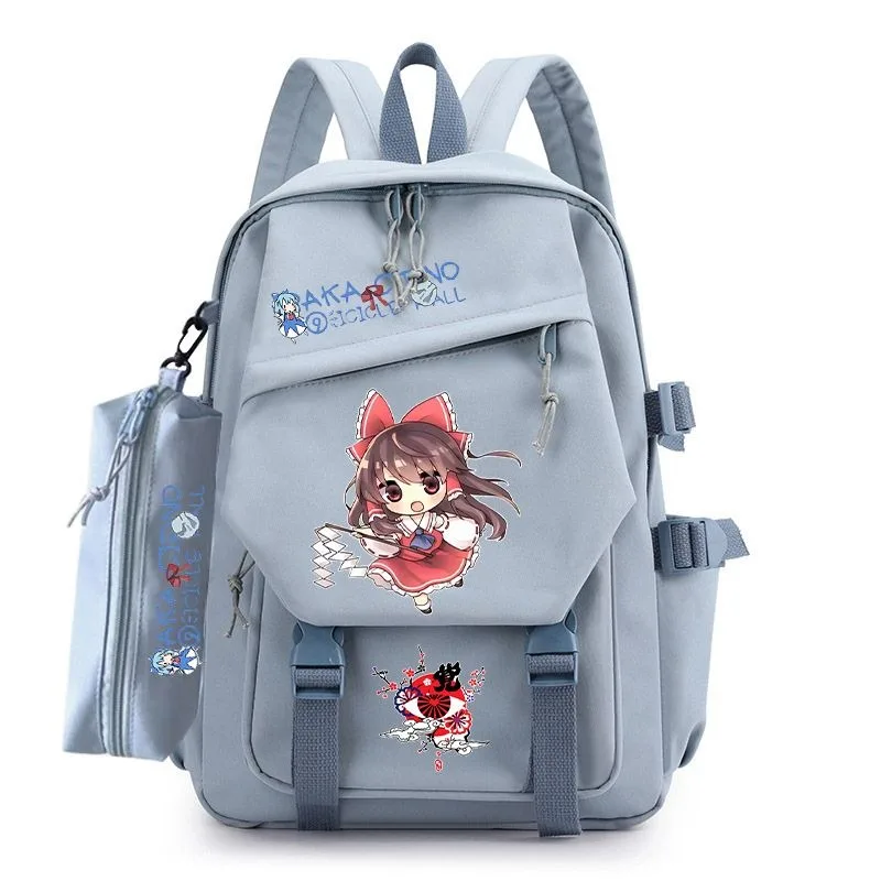 Синий 43 × 30 14 см Проект Touhou школьные сумки для студентов детей и подростков