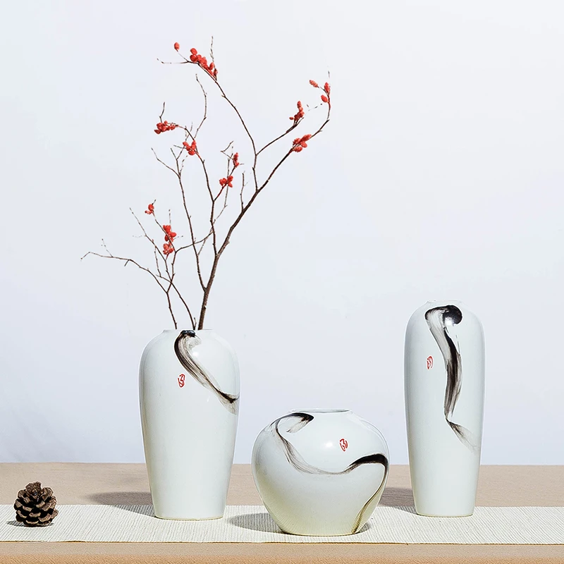 Маленькая керамическая ваза Jingdezhen с орнаментом настольное украшение Новая