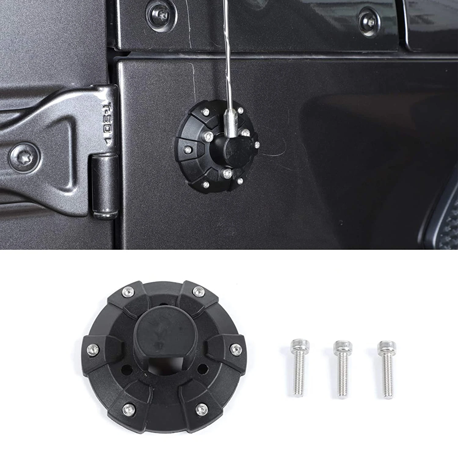 

Car Radio Antenna Base Cover Antenna Mount Kit for Jeep Wrangler TJ JK JKU JL Gladiator JT Sahara Rubicon
