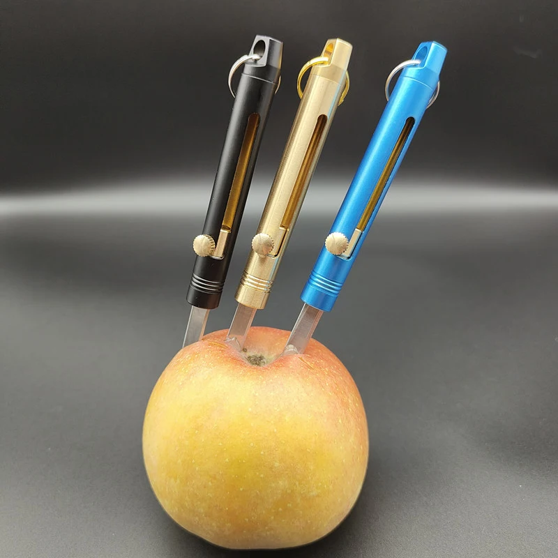 1 шт. металлическая карманная открывалка для картона с брелком сверху