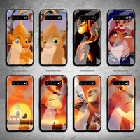 hakuna matata lion king simba phone case tempered glass for samsung s20 plus s7 s8 s9 s10 note 8 9 10 plus