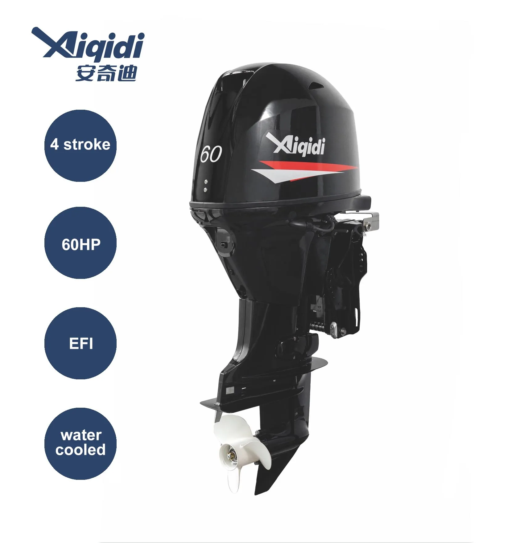 Прочный подвесной двигатель 60HP Anqidi бесщеточный с водяным охлаждением длинный